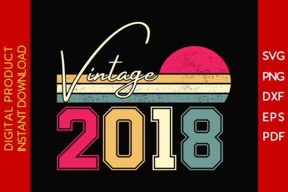 Download Vintage Classic Born in 2018 Birthday - 2018 Collection