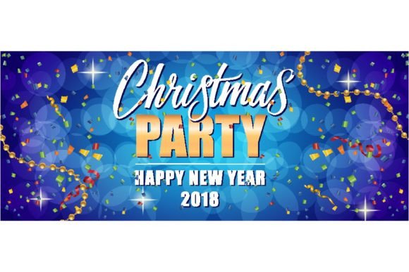 Download Christmas Party Happy New Year 2018 Text - 2018 Collection