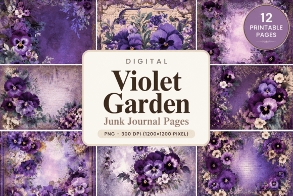 Download Violet Garden Junk Journal Papers - Premium Resources
