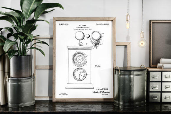 Download Astronomical Clock 1922 Vintage Patent - 1922 Collection